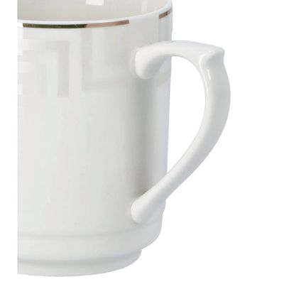 Royalford 11Oz Bone Wave Coffee Mug - Large Coffee & Tea Mug, Traditional Extra Large Tea Mug, Thick Wall Small Portable Mug | Curved Loop Handle | Ideal for Hot & Cold Drinks