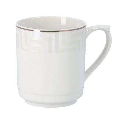 Royalford 11Oz Bone Wave Coffee Mug - Large Coffee & Tea Mug, Traditional Extra Large Tea Mug, Thick Wall Small Portable Mug | Curved Loop Handle | Ideal for Hot & Cold Drinks
