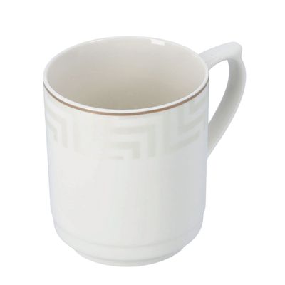 Royalford 11Oz Bone Wave Coffee Mug - Large Coffee & Tea Mug, Traditional Extra Large Tea Mug, Thick Wall Small Portable Mug | Curved Loop Handle | Ideal for Hot & Cold Drinks