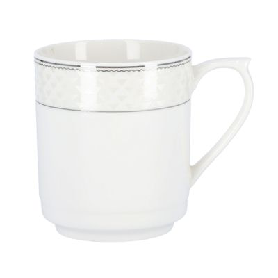 Royalford RF6692 11Oz Bone Wave Porcelain Coffee Mug - Large Coffee & Tea Mug, Traditional Extra Large Tea Mug, Thick Wall Small Portable Mug | Comfortable Handle | Ideal for Hot & Cold Drinks