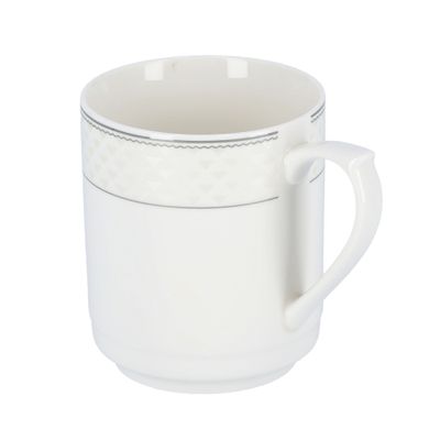 Royalford RF6692 11Oz Bone Wave Porcelain Coffee Mug - Large Coffee & Tea Mug, Traditional Extra Large Tea Mug, Thick Wall Small Portable Mug | Comfortable Handle | Ideal for Hot & Cold Drinks