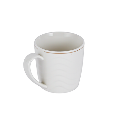 Royalford RF6684 12Oz Bone Wave Coffee Mug - Large Coffee & Tea Mug, Traditional Extra Large Tea Mug, Thick Wall Small Portable Mug | Comfortable Handle | Ideal for Hot & Cold Drinks