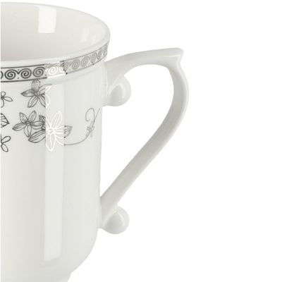 Royalford RF6688 14Oz Bone Wave Coffee Mug - Large Coffee & Tea Mug, Traditional Extra Large Tea Mug, Thick Wall Small Portable Mug | Curved Loop Handle | Ideal for Hot & Cold Drinks