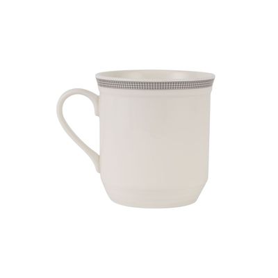 Royalford RF6687 13Oz Ceramic Bone Wave Coffee Mug - Large Coffee & Tea Mug, Traditional Extra Large Tea Mug, Thick Wall Small Portable Mug | Curved Loop Handle | Ideal for Hot & Cold Drinks