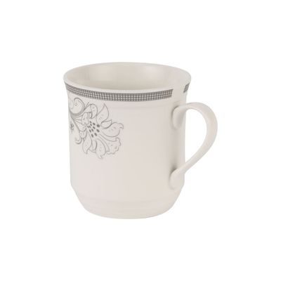 Royalford RF6687 13Oz Ceramic Bone Wave Coffee Mug - Large Coffee & Tea Mug, Traditional Extra Large Tea Mug, Thick Wall Small Portable Mug | Curved Loop Handle | Ideal for Hot & Cold Drinks