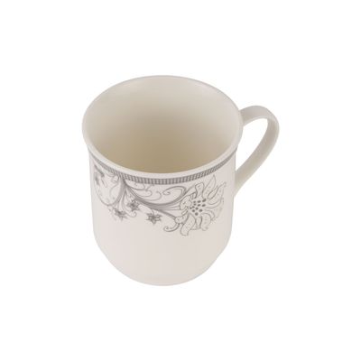 Royalford RF6687 13Oz Ceramic Bone Wave Coffee Mug - Large Coffee & Tea Mug, Traditional Extra Large Tea Mug, Thick Wall Small Portable Mug | Curved Loop Handle | Ideal for Hot & Cold Drinks