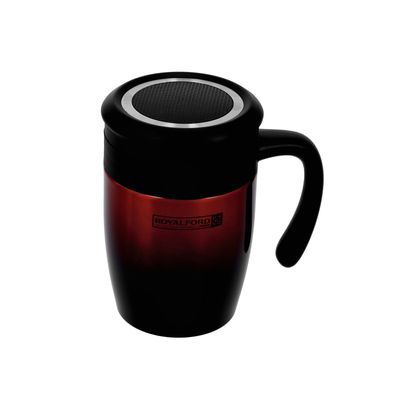 Royalford Vacuum Mug, 450ml Double Wall Stainless Steel Mug, RF10181 | SS 304 Inner Pot | Preserves Flavour & Freshness | Portable & Leak-Resistant Flask with Lid for Travel, Home, Picnic