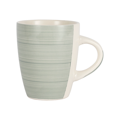 Royalford 12oz (355 ml) Stoneware Mug- RF12413/ Perfect for Hot and Cold Drinks/ Food-Grade, Non-Toxic and Safe to Use/ Stylish, Durable and Long-Lasting Design, Perfect for Gifting/ Grey and White