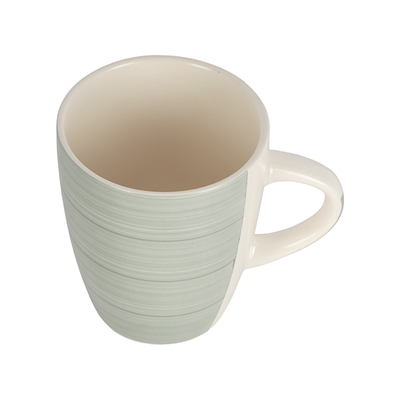 Royalford 12oz (355 ml) Stoneware Mug- RF12413/ Perfect for Hot and Cold Drinks/ Food-Grade, Non-Toxic and Safe to Use/ Stylish, Durable and Long-Lasting Design, Perfect for Gifting/ Grey and White