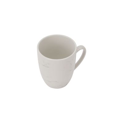 Reuable Stoneware Coffee Mug 350 ML- Large Coffee & Tea Mug, Traditional Extra Large Tea Mug, Thick Wall Small Portable Mug | Ideal for Hot & Cold Drinks (Marble Decaled)