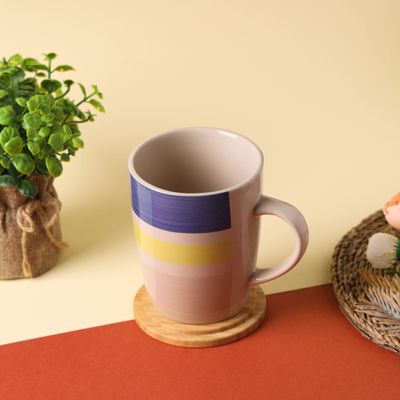 Royalford 14oz (415 ML) Stoneware Mug- RF11181| Perfect for Hot and Cold Drinks| Food-Grade, Non-Toxic and Safe to Use| Stylish, Durable and Long-Lasting Design| Premium-Quality and Perfect for Gifting| Red and Yellow