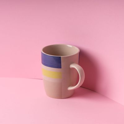 Royalford 14oz (415 ML) Stoneware Mug- RF11181| Perfect for Hot and Cold Drinks| Food-Grade, Non-Toxic and Safe to Use| Stylish, Durable and Long-Lasting Design| Premium-Quality and Perfect for Gifting| Red and Yellow