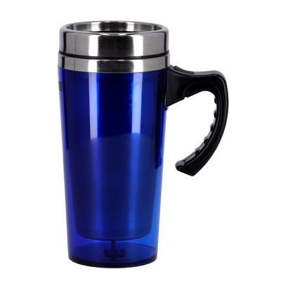 Royalford Double Wall Travel Mug, 480ml Stainless Steel Mug, RF9816 | BPA Free Mug Keep Drinks Hot/ Cold for Hours | Portable Mug for Water, Tea, Coffee & More