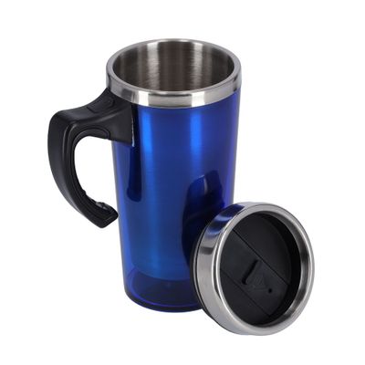 Royalford Double Wall Travel Mug, 480ml Stainless Steel Mug, RF9816 | BPA Free Mug Keep Drinks Hot/ Cold for Hours | Portable Mug for Water, Tea, Coffee & More