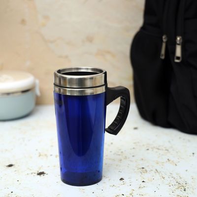 Royalford Double Wall Travel Mug, 480ml Stainless Steel Mug, RF9816 | BPA Free Mug Keep Drinks Hot/ Cold for Hours | Portable Mug for Water, Tea, Coffee & More