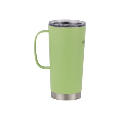 Royalford 600 ml Vacuum Mug- RF12328/ Double Wall Stainless Steel Body with Handle and Keeps Your Drinks Hot or Cold/ Leak-Proof and Portable Design/ Suitable for Indoor and Outdoor Use, at Home, Car, Office, Etc./ Green