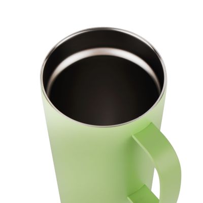 Royalford 600 ml Vacuum Mug- RF12328/ Double Wall Stainless Steel Body with Handle and Keeps Your Drinks Hot or Cold/ Leak-Proof and Portable Design/ Suitable for Indoor and Outdoor Use, at Home, Car, Office, Etc./ Green