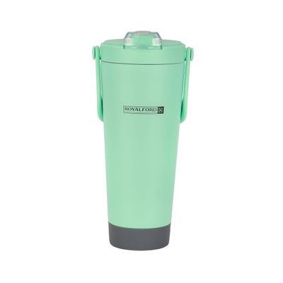 Royalford 1000 ml Vacuum Mug- RF12437/ Double Wall Stainless Steel Body with Handle and Keeps Your Drinks Hot or Cold/ Leak-Proof and Portable Design/ Suitable for Indoor and Outdoor Use, at Home, Car, Office, Etc./ Blue