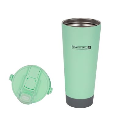 Royalford 1000 ml Vacuum Mug- RF12437/ Double Wall Stainless Steel Body with Handle and Keeps Your Drinks Hot or Cold/ Leak-Proof and Portable Design/ Suitable for Indoor and Outdoor Use, at Home, Car, Office, Etc./ Blue