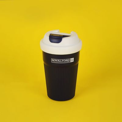 Royalford 350 ml Travel Coffee Mug- RF12356/ Plastic Cups with Sipper Lid, Reusable, Perfect for Caffeine, Tea, Juice, etc./ Leak-Proof and Portable Design/ Suitable for Indoor and Outdoor Use, at Home, Car, Office, Etc./ Available in 3 Colors, Blue, Purple and Green with White Cap