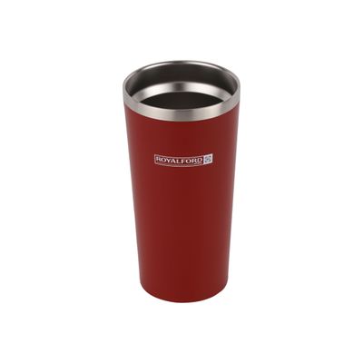 Royalford 600 ml Vacuum Mug- RF12327/ Double Wall Stainless Steel Body and Keeps Your Drinks Hot or Cold/ Leak-Proof and Portable Design/ Suitable for Indoor and Outdoor Use, at Home, Car, Office, Etc./ Brown