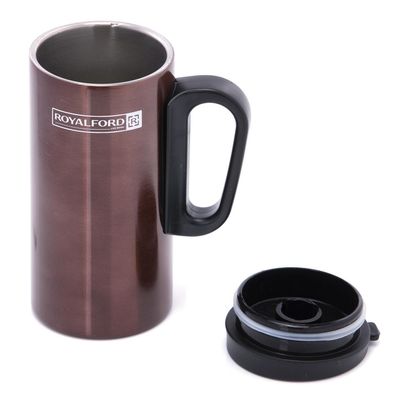 Royalford RFU9037 250ml Coffee Mug - Double Wall, Stainless Steel, Hot & Cool, Vacuum Insulation, Leak-Resistant - Preserves Flavor and Freshness