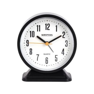 Krypton Beep Alarm Clock- KNWC6588/ Sweep Movement, Heavy Sleep Wake Up, Super Loud/ Plastic Case, Ideal for Home, Living, Kids Room, etc./ White and Black, 2 Years Warranty