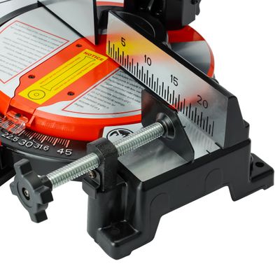 Geepas Toolz 255 MM Miter Saw- GMS1900-240| 1900 W Power, High-Quality for Durability, Ergonomically Designed| 4500 RPM No Load Speed, Heavy Duty Cutting Tool Ideal for Wood Working| Black and Red