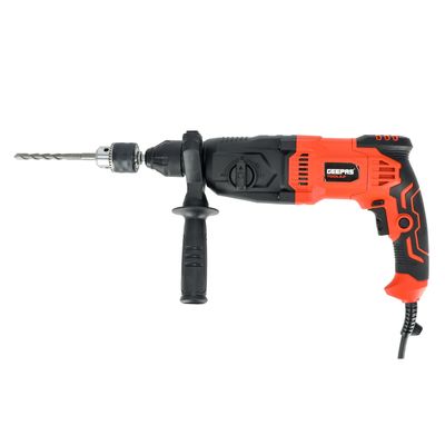 26mm Rotary Hammer, Hammer with SDS plus, GRH2610-240 | 4 Function and Adjustable Soft Grip Handle | Point and Flat Chisel | Heavy Duty Rotary Hammer Drill