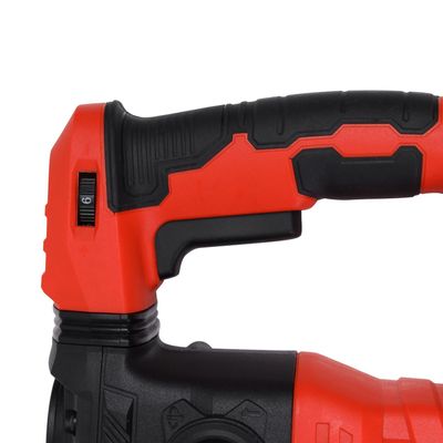 Geepas 32 MM SDS + Rotary Hammer- GRH3215| 1500W, Impact Energy 6 J, Impact Rate 0-4200 BPM| Perfect For Home And Business| No Load Speed 0-850 RPM, Two Handles For Comfortable Grip, Ergonomic Design| Ideal For Concrete, Steel And Wood Surfaces| Black And Red