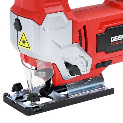 Geepas GJS0800 Jigsaw -  0-3000SPM Cutting in Wood 100mm Metal, 10mm | Multi-Functional Cutter Variable Speed Dial (0-3) Cutting Angle & Trigger Lock