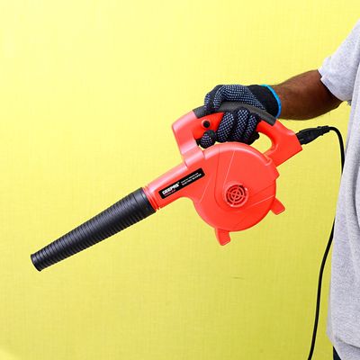 Geepas Electric Blower- GEB400-SA| 13000 RPM No Load Speed, Perfect For Home And Business Use| 2.8 M3/Min Airflow, Comfortable Grip| Ergonomic Design And Lightweight Body| Ideal For Dust, Debris And Leaves | Black and Red