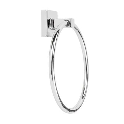 Geepas Towel Ring- GSW61098| Stainless Steel Ring, Rust-Free| Perfect for Hanging Towels, Hand Towels, Small Bags| Long-Lasting and Ready to Install| Silver, 1-Year Warranty