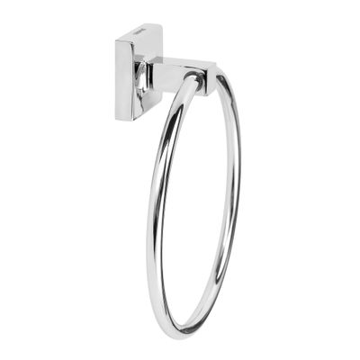 Geepas Towel Ring- GSW61098| Stainless Steel Ring, Rust-Free| Perfect for Hanging Towels, Hand Towels, Small Bags| Long-Lasting and Ready to Install| Silver, 1-Year Warranty