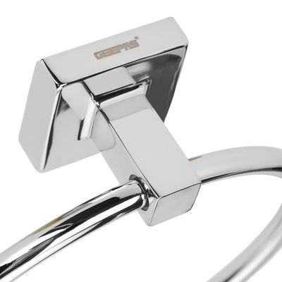 Geepas Towel Ring- GSW61098| Stainless Steel Ring, Rust-Free| Perfect for Hanging Towels, Hand Towels, Small Bags| Long-Lasting and Ready to Install| Silver, 1-Year Warranty