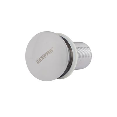 Geepas Pop Up Waste Valve- GSW61151| Zinc Pop Up Waste Valve For Sinks and Basins| Chrome Plated, Click-Clack Design| Suitable for both New Installations and Replacements| Silver, One Year Warranty 