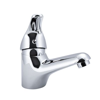 Geepas Cara Single Lever Sink Mixer, Brass Construction, GSW61088 | Ceramic Cartridge Single Hole | 0.2MPa to 0.8MPa Water Pressure | Ideal for Wash Basin Bathroom & Lavatory