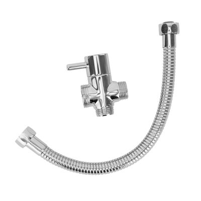 Geepas Bella Shower Column- GSW61065| 3 Function, 1.5 M Stainless Steel Hose| High-Quality Material Bathroom Shower Set, Chrome Plated| 1/2" Standard Connector| Includes a Sliding Bar, 2 Wall Brackets, a Shower Holder, a Hand Shower, an Overhead Shower and Shower Hose| 3 Year Warranty 