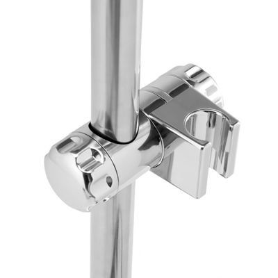 Geepas Orca Shower Set- GSW61122| High-Quality Material Bathroom Shower Set, Chrome Plated| " Standard Hose Connector, Includes a Sliding Bar with Holder and Bracket, a Soap Dish, a Hand Shower, a Shower Hose and a Plug | 3-Year Warranty 