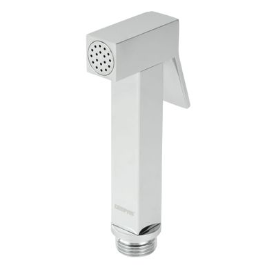 Geepas Tesa Shattaf Set- GSW61131| Soft Spray Non-Stop Water Jet with Easy Switch On| High-Quality Brass Material, G1/2" Thread| Suitable Water Temperature- 60-Degrees Celsius| For Bathroom Use| Silver