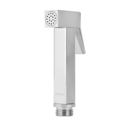 Geepas Tesa Shattaf Set- GSW61131| Soft Spray Non-Stop Water Jet with Easy Switch On| High-Quality Brass Material, G1/2" Thread| Suitable Water Temperature- 60-Degrees Celsius| For Bathroom Use| Silver