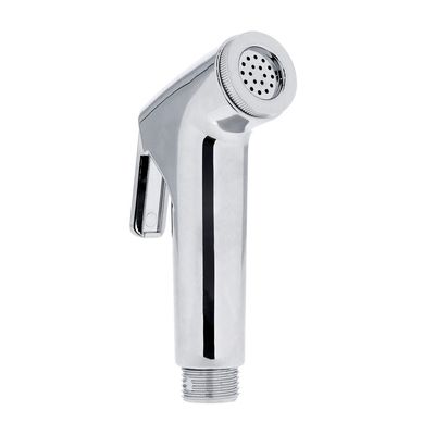 Geepas Chrome Shattaf Set- GSW61106| Soft Spray, Non-Stop Water Jet With Easy to use Mechanism| High-Quality ABS Material And High Grade Chrome, 1/2" Standard Connector| For Bathroom Use| Silver, 2-Year Warranty