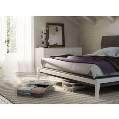 Keter Spinning Box XL - 56L Transparent Storage Container with Slim Design