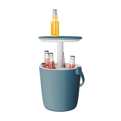 Keter Cooler GoBar Ocean Blue: 2-in-1 Beverage Cooler and Weather-Resistant Serving Table
