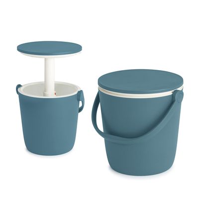 Keter Cooler GoBar Ocean Blue: 2-in-1 Beverage Cooler and Weather-Resistant Serving Table