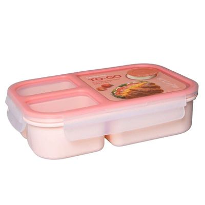 LocknLock To Go Lunchbox 980ml Pink - Leak-Proof, Compact, Microwave Safe
