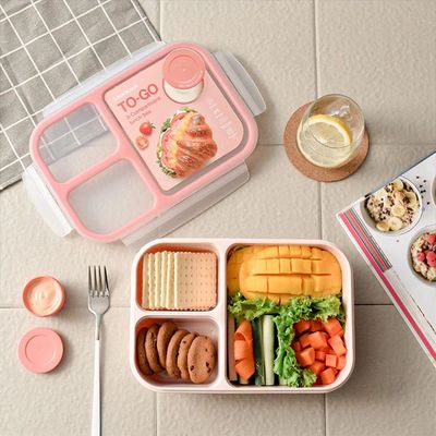 LocknLock To Go Lunchbox 980ml Pink - Leak-Proof, Compact, Microwave Safe