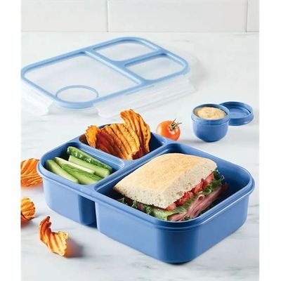 LocknLock To Go Lunchbox 980ml Blue - Leak-Proof, Compact, Microwave Safe