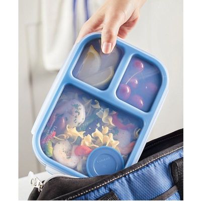 LocknLock To Go Lunchbox 980ml Blue - Leak-Proof, Compact, Microwave Safe