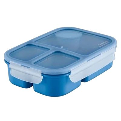 LocknLock To Go Lunchbox 980ml Blue - Leak-Proof, Compact, Microwave Safe